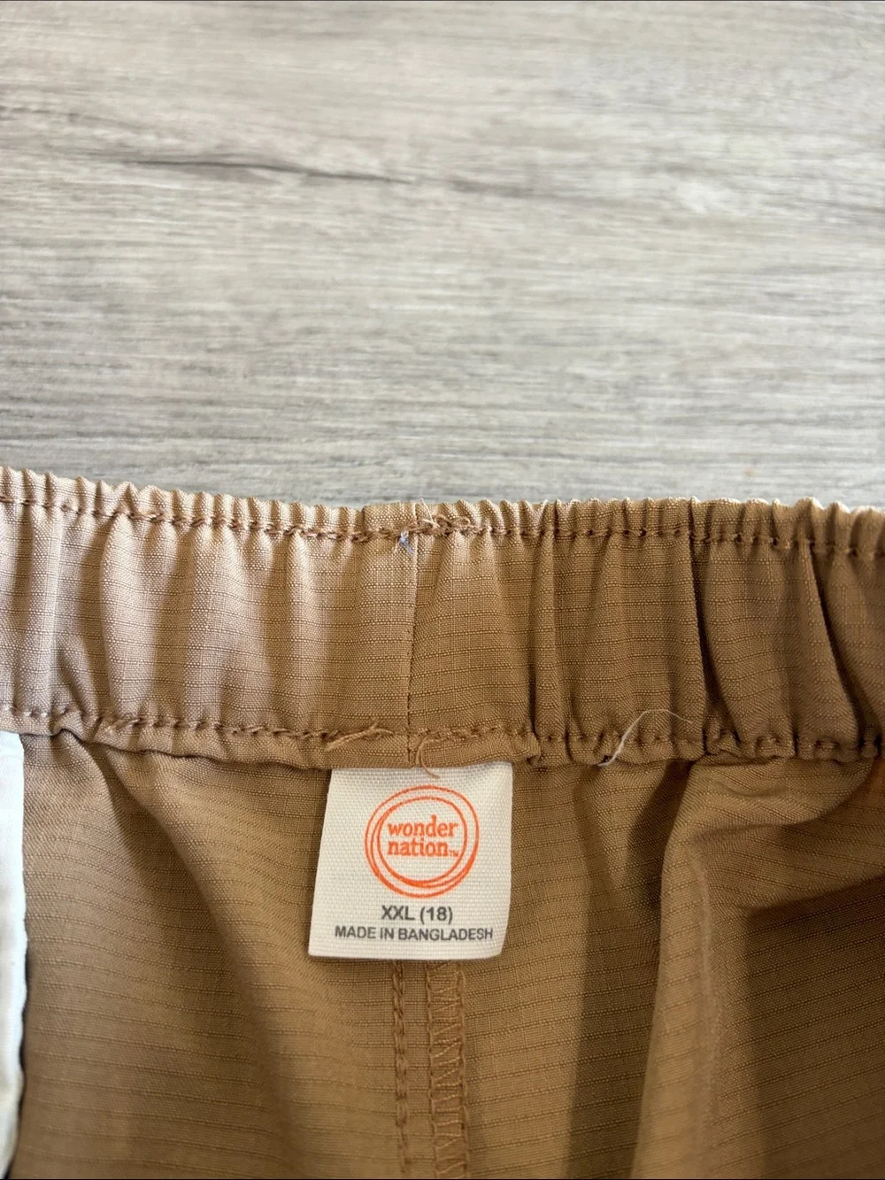 wonder nation Tan Cargo Shorts with D-Ring Detail